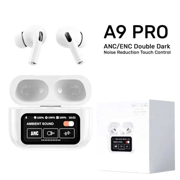 Airpods A9 Pro – Anc & Enc Noise Reduction, Touch Control, Boosted Bass, Wireless Earbuds For Android & Ios - Bhazura 