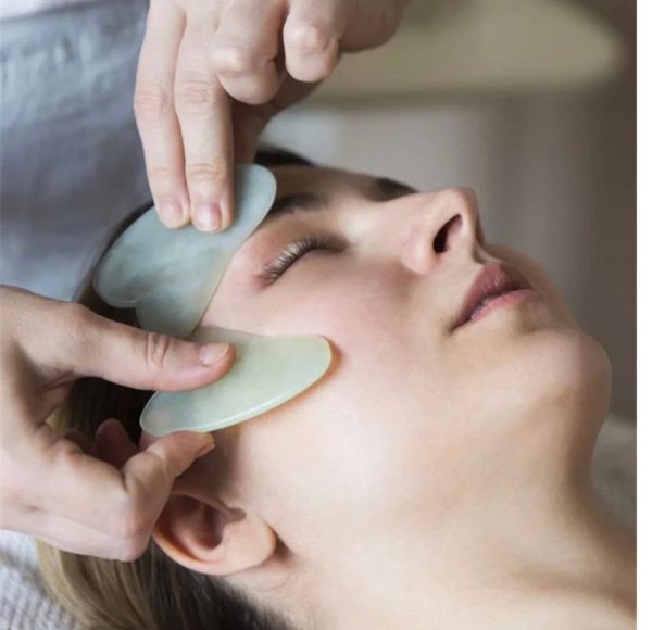Flawless Jade Roller With Guasha (marble Stone) Stimulates Healthier Skin - Bhazura 